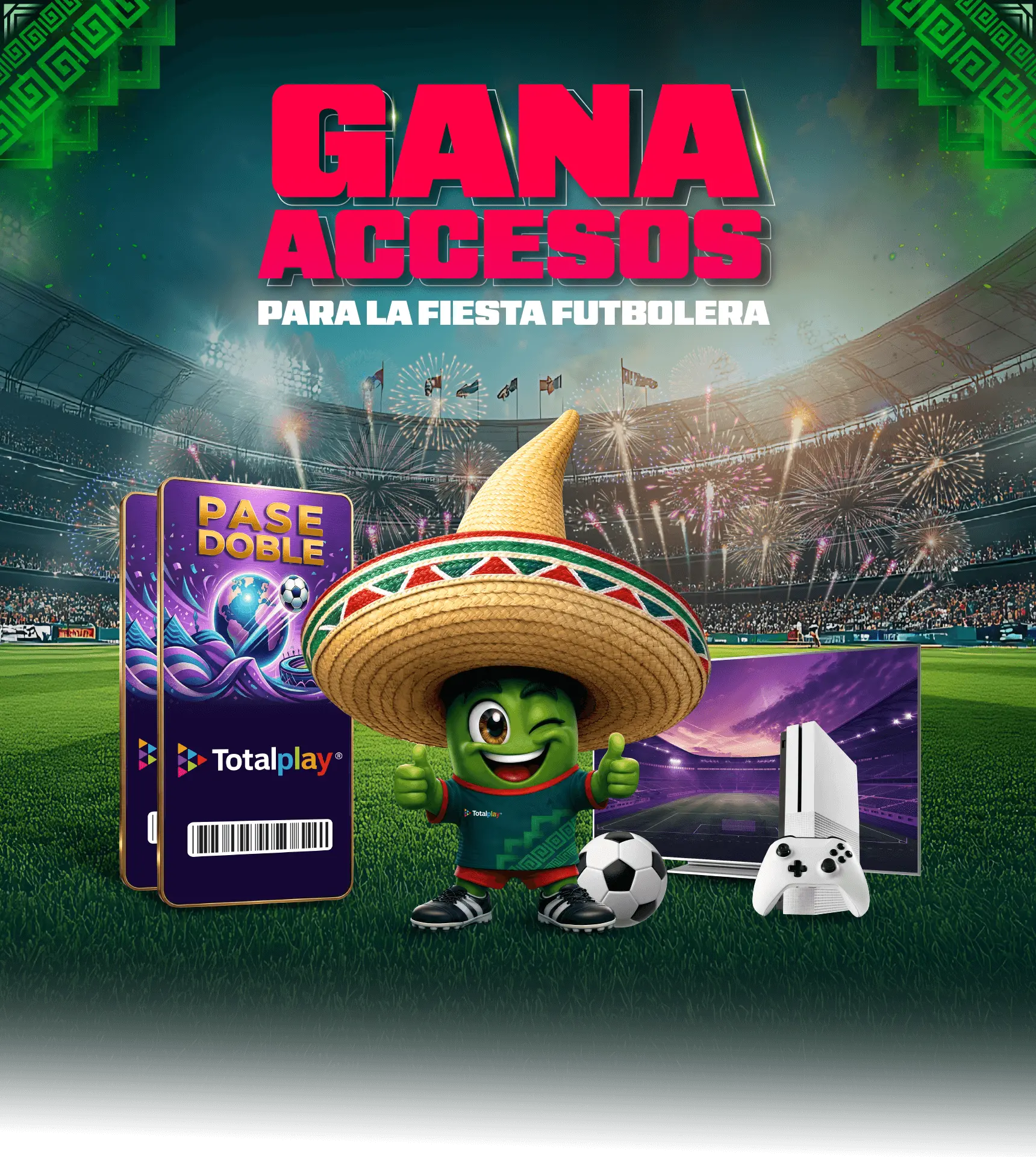Banner promocional de Totalplay con el mensaje tu casa es el estadio